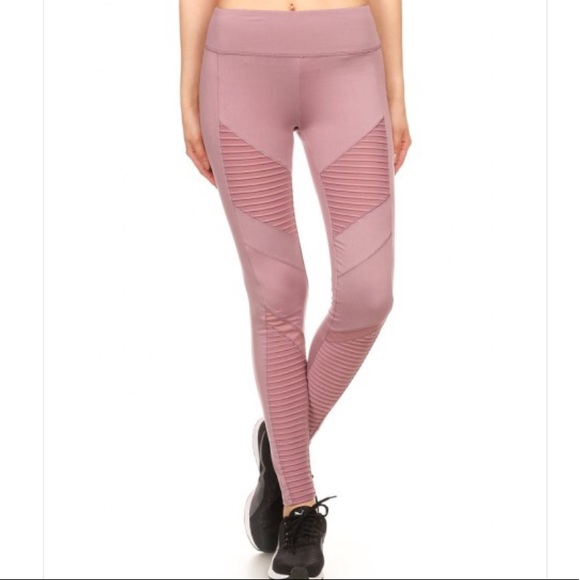 So Sweetly Pants - LAST CHANCE $5 SALE Mauve Moto Leggings